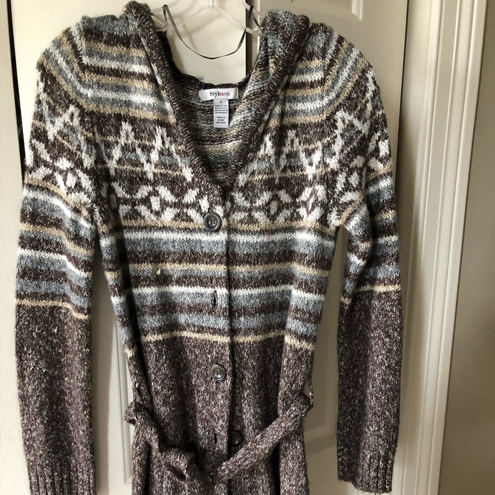 Button up hooded cardigan
